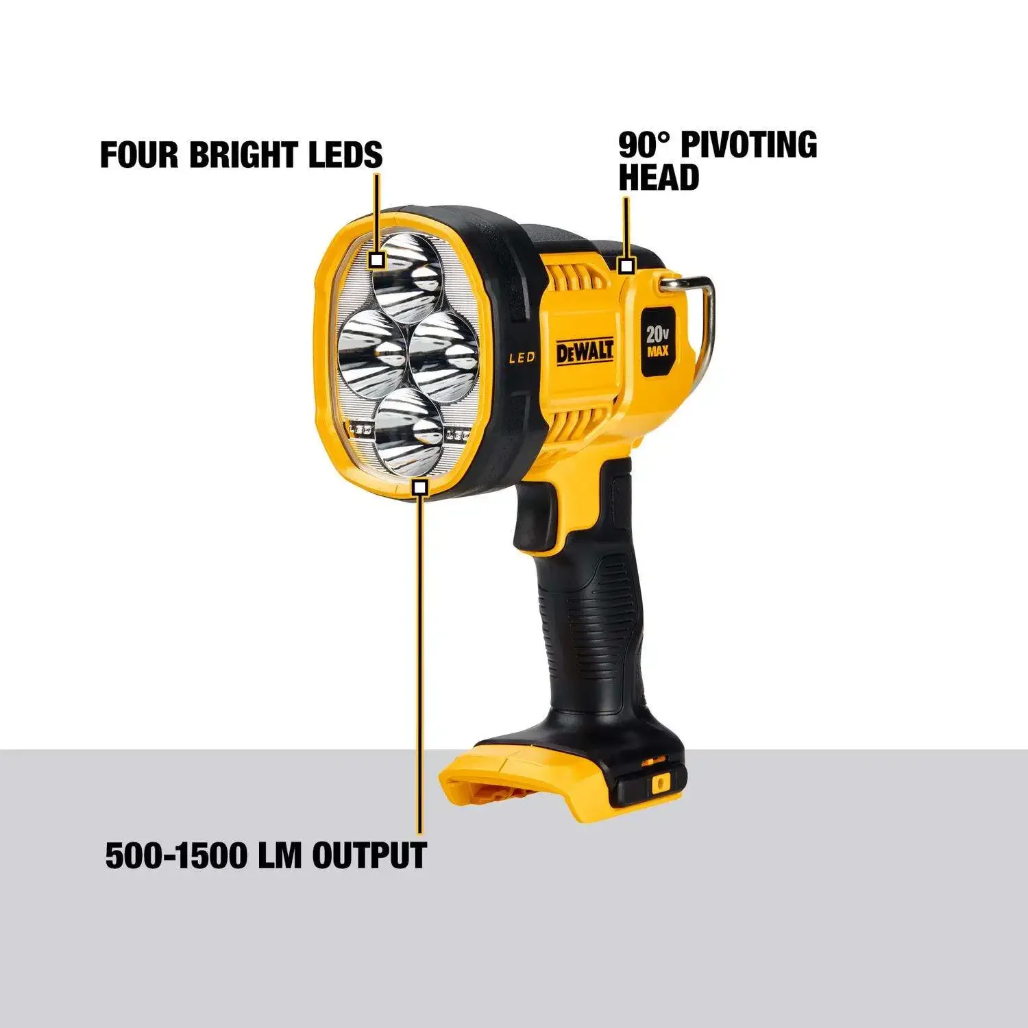 DEWALT DCL043 Jobsite LED Spotlight 20V Max Lithium Battery Tools For Outdoor Camping Jobsite Cordless High Power Lighting