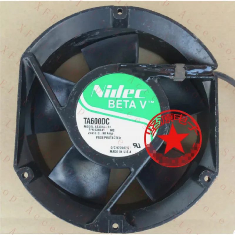 

F QTY1 for NIDEC TA600DC Cooling Fan A34314-51 24V 0.98A