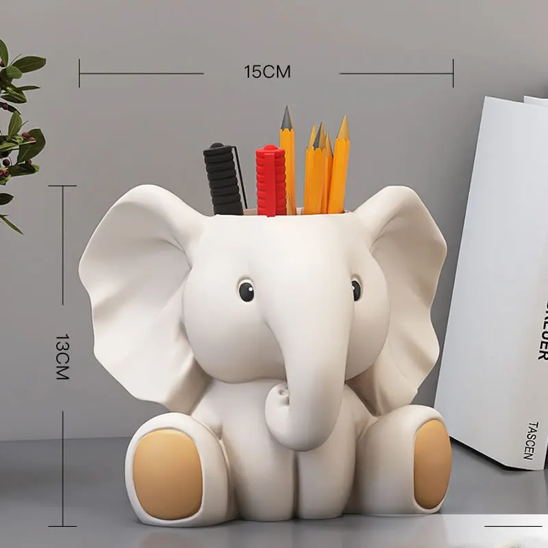 Fun Elephant Office Organizer Storage Box, Desktop Decoration Small Ornaments, Creative Gifts