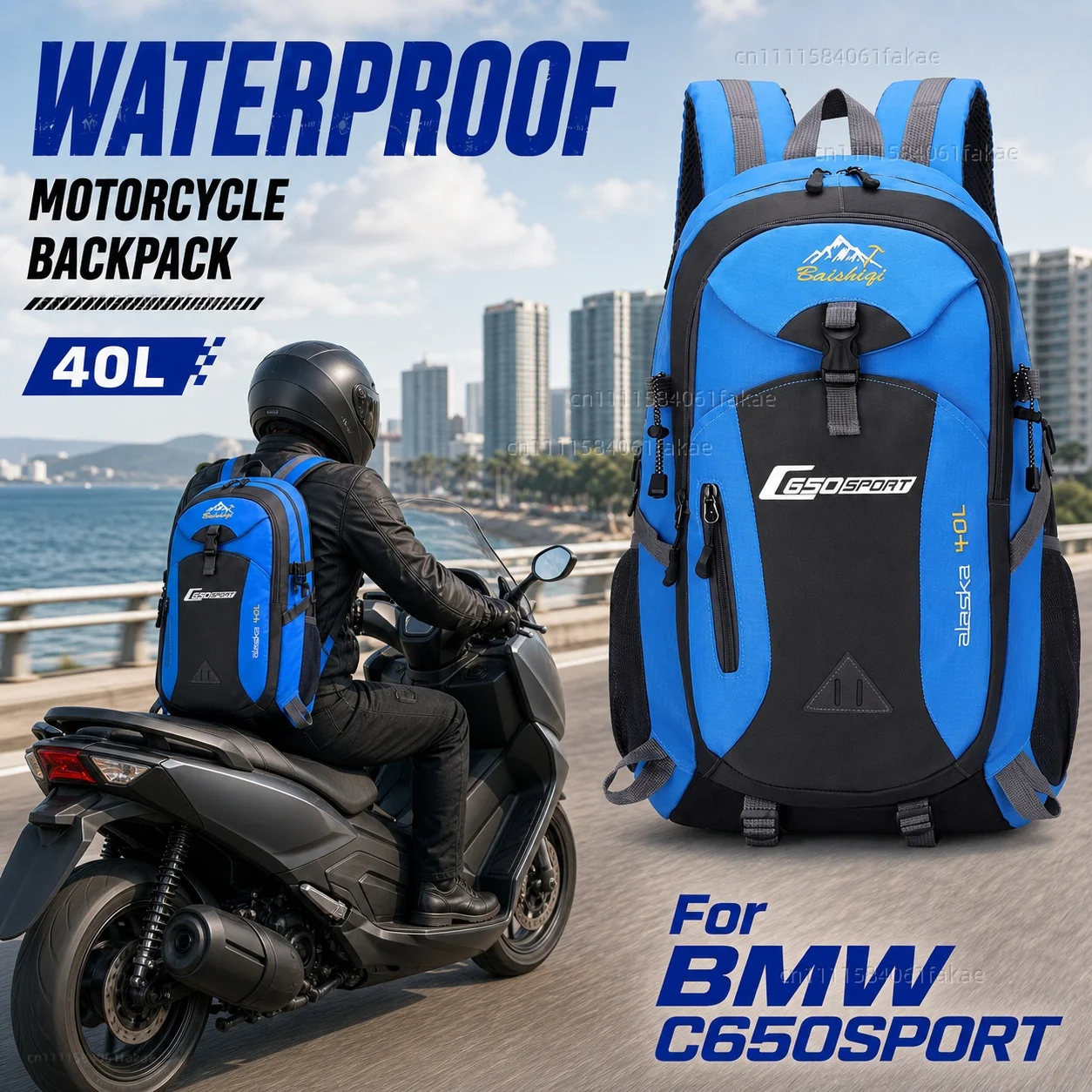 

For BMW C650 SPORT C650GT C 650 GT 2012-2020 Motorcycle Backpack 40L Waterproof Travel Backpack Outdoor Hiking Camping Daypack