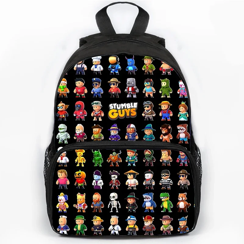 Children Stumble Guys Print Backpack Students School Bags Boys Girls Cartoon Schoolbag Travel Daypack Teenager Rucksack gift bag