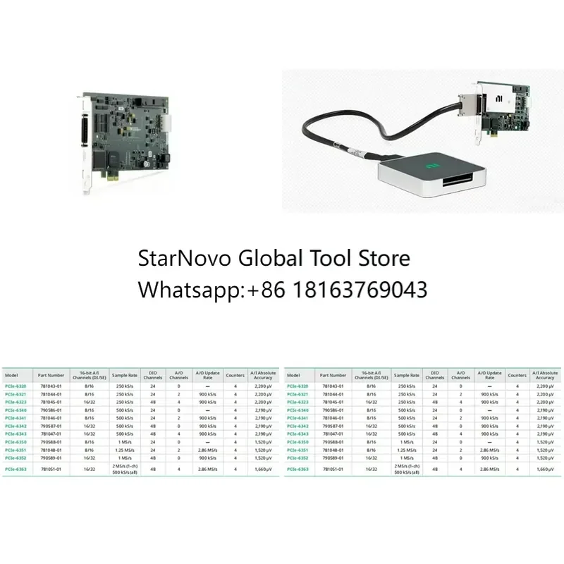 2026 Hot! NI PCIe-6321 16 Bit / 2 Bit /24 Bit Multi-Purpose DIO / DAI Board