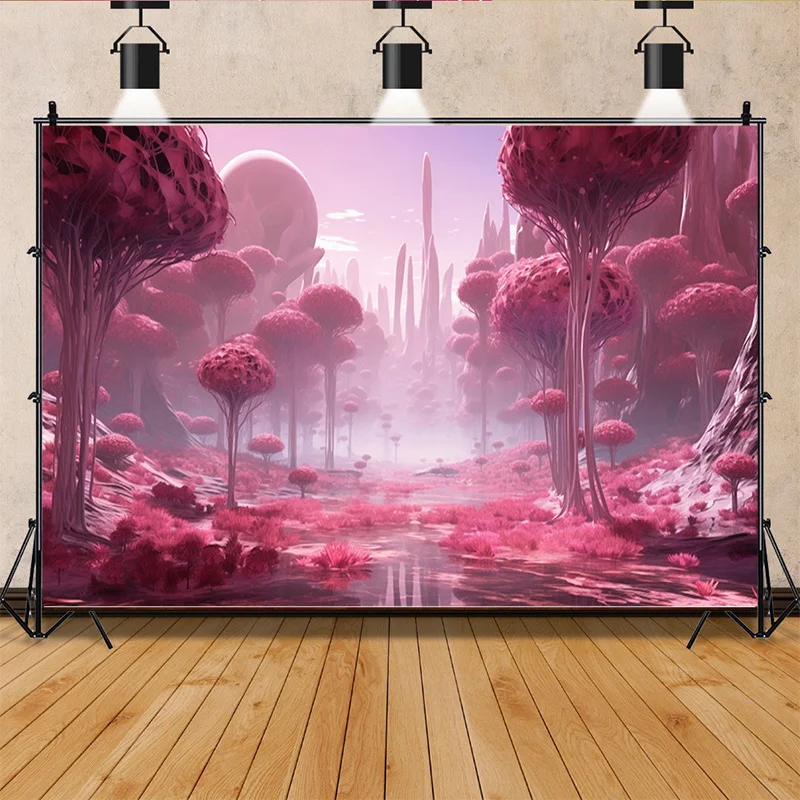 

Comic Anime Fantasy Woods Photography Backgrounds Beautiful Fairytale Flower Sea Photo Studio Backdrops Wall TH-03