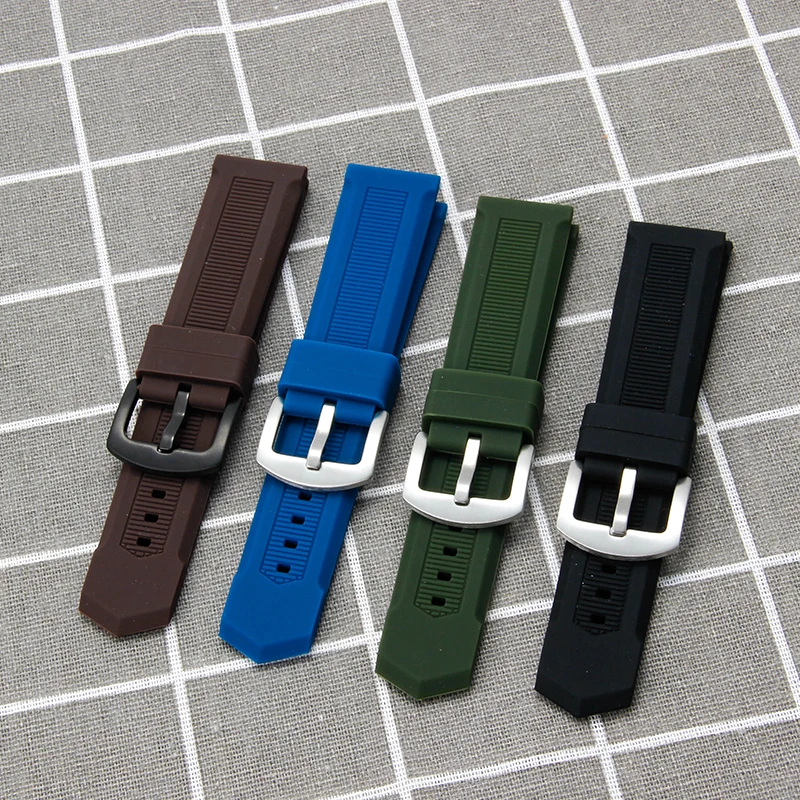 22mm lazer cavalheiro macio e confortável pulseira de relógio de silicone para tag heuer série respirável inodoro requintado pulseiras