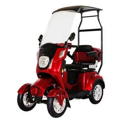 The electric four-wheel scooter with a roof for the elderly is designed for people with disabilities