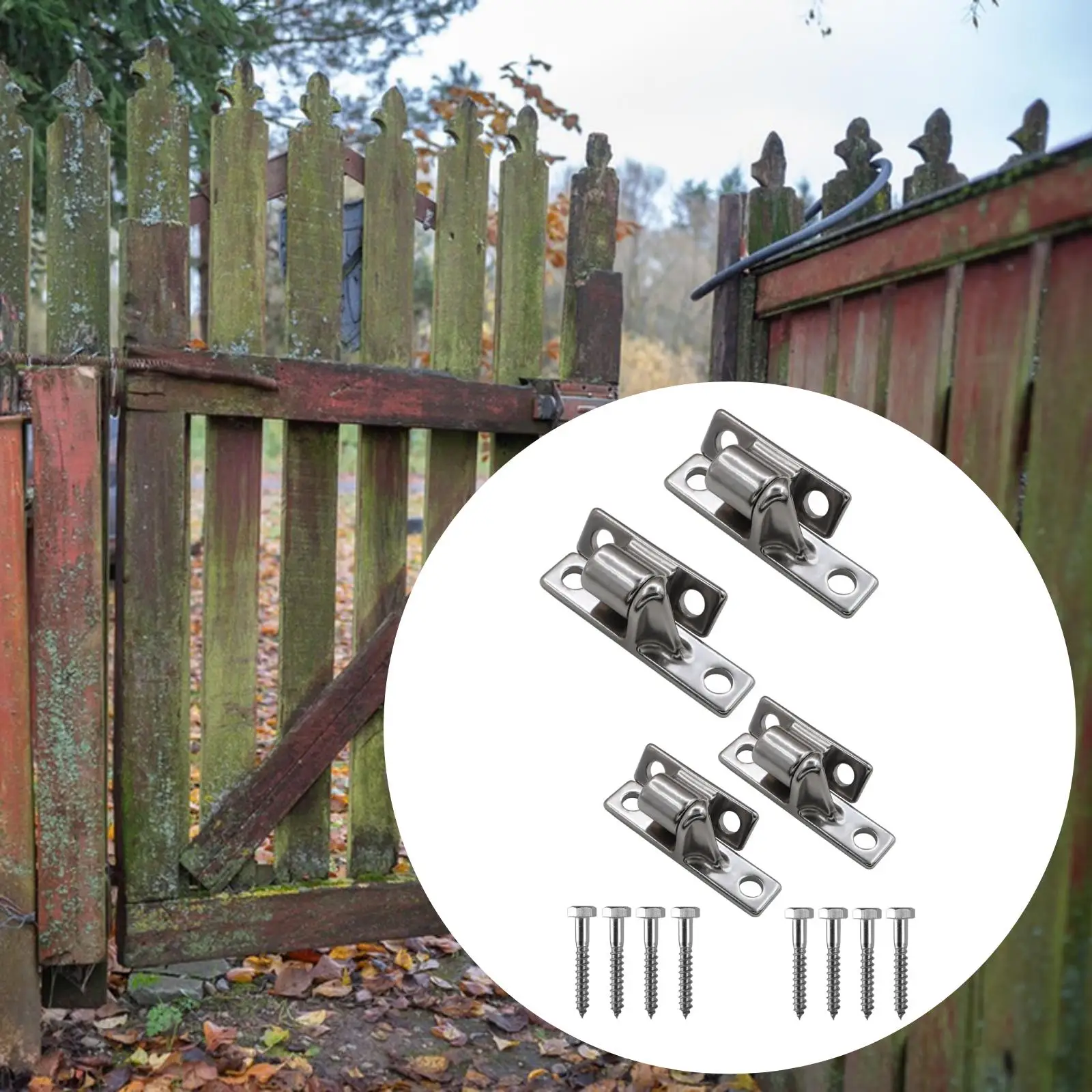 Professional Farm Gate Door Hinge Long Lasting Stainless Steel Frame for Fence Shed Door Upgrade
