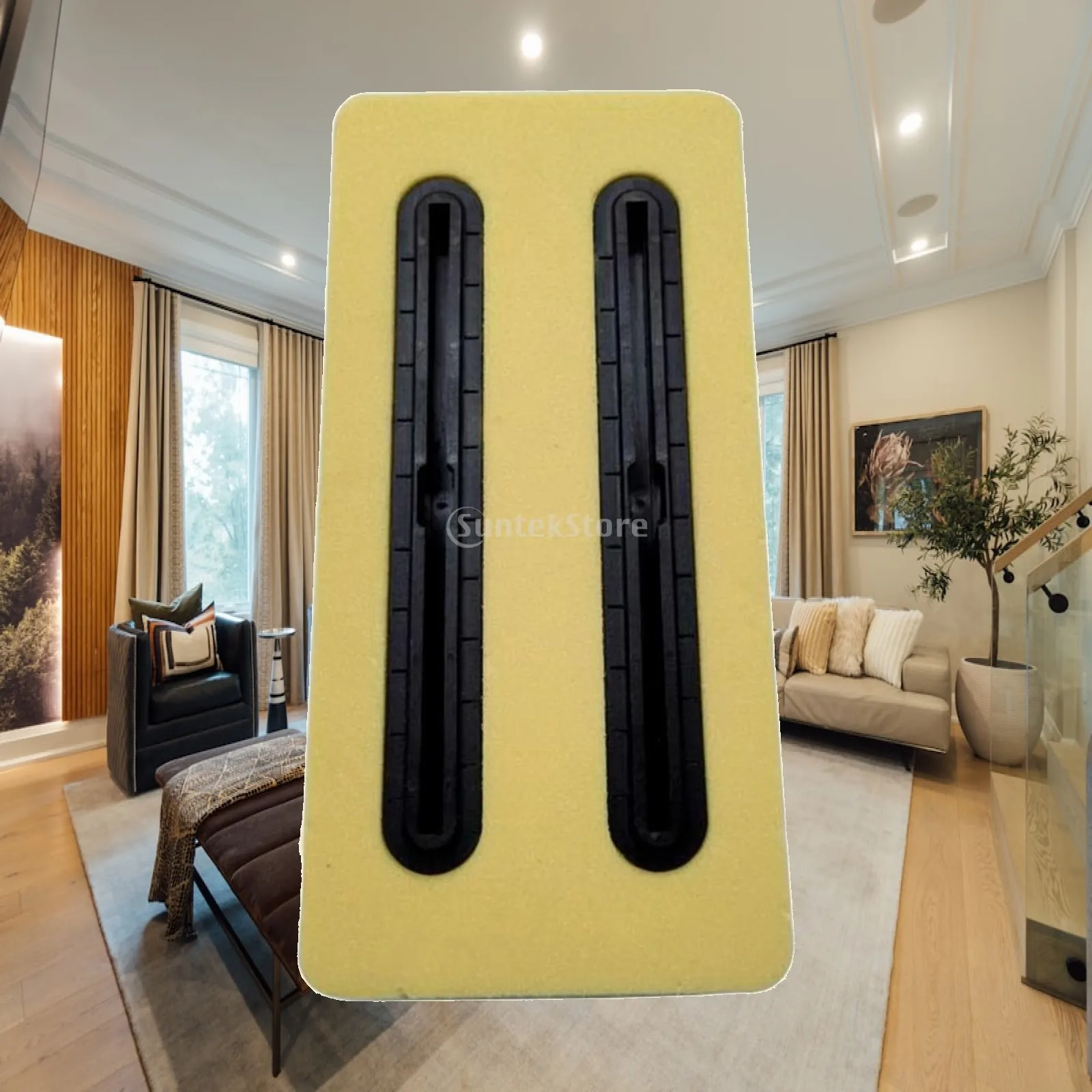 Surfboard Fin Mount Yellow PVC Rectangular Slot Board Paddle Board Tail Fin Hardware for Short Pool Fins