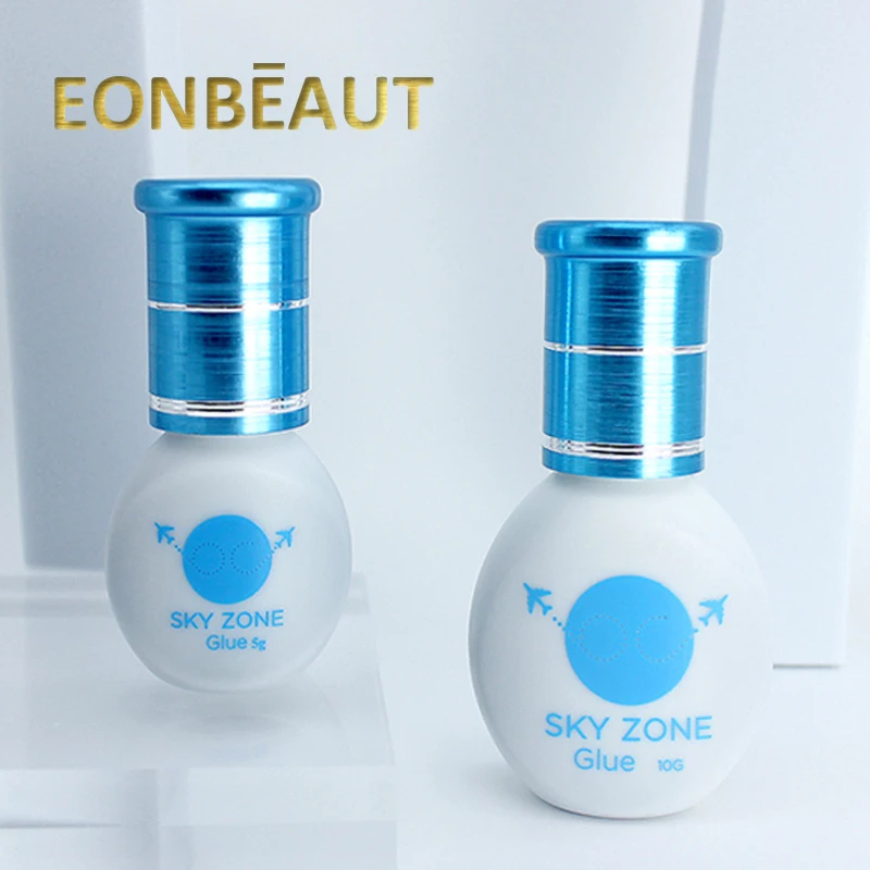 1 botella EONBEAUT, suministros para extensiones de pestañas más rápidos y fuertes, pegamento Sky Zone, 5ml, herramientas de maquillaje negras, adhesivo, tienda de belleza, Cola