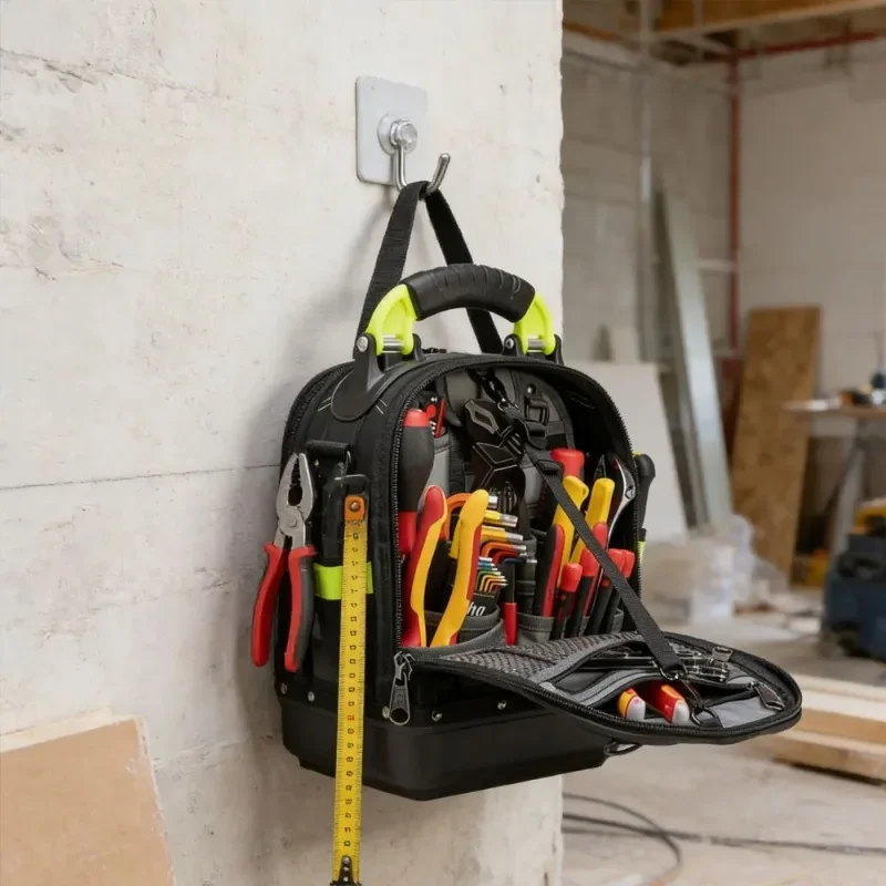 Multifunctional Tool Backpack, Wear-resistant Storage Bag for Electricians, Repairmen, Construction & Outdoor Work