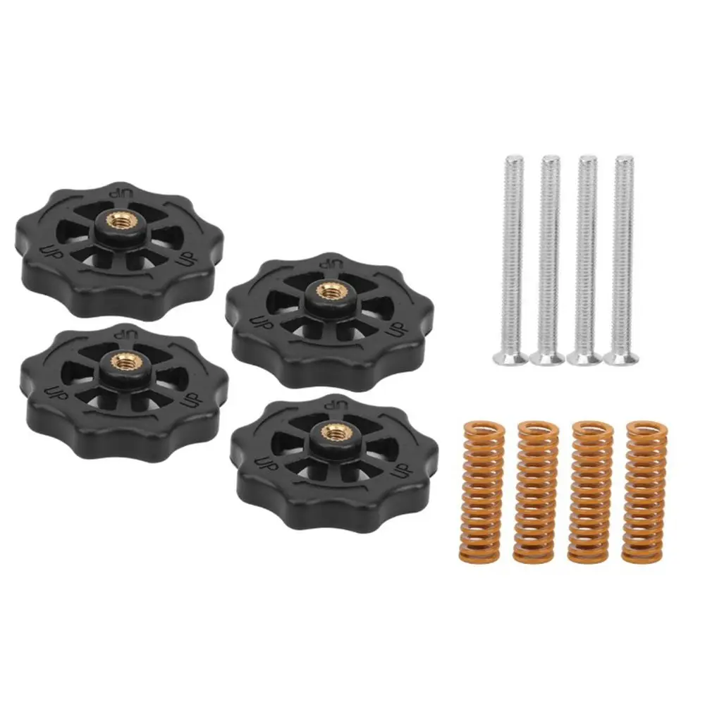 4pcs Upgraded Durable Leveling Kit Nuts Precision Stable Hand Twist Nuts Hot Bed Spring For CR-10 Series
