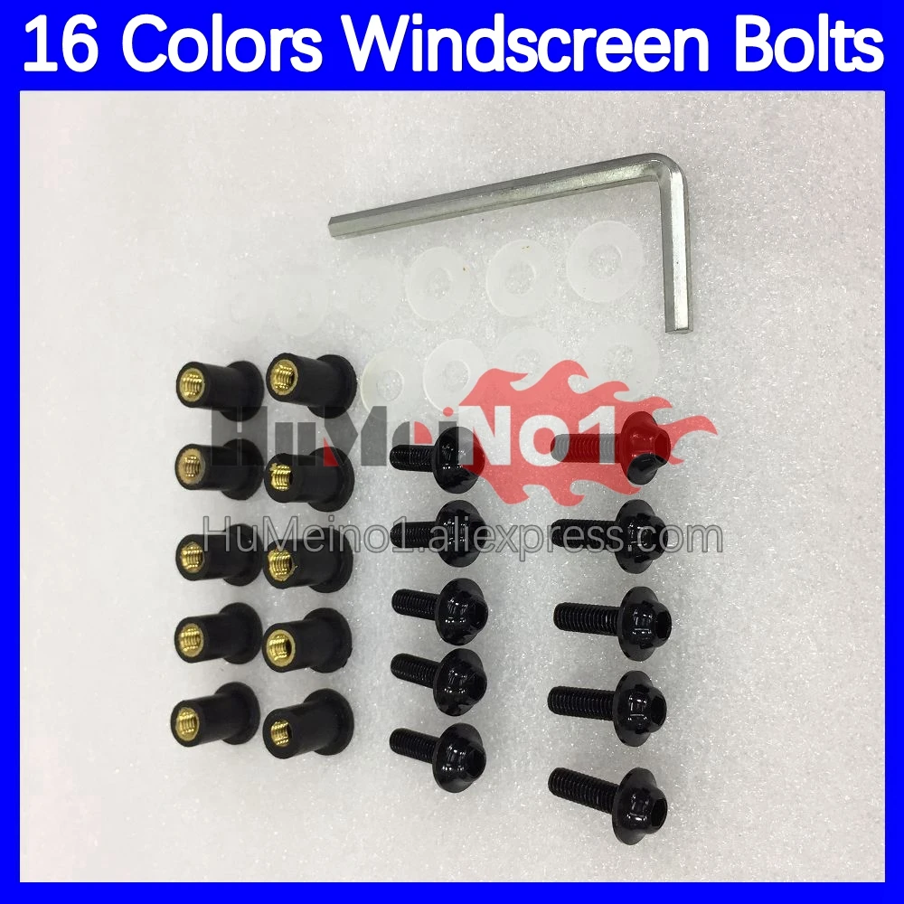 31pcs Motorcycle Windscreen Bolts For KAWASAKI NINJA ZX2R ZXR250 ZX 2R 2 R ZXR 250 ZX-2R 89 90 1989 1990 Windshield Screws Nuts