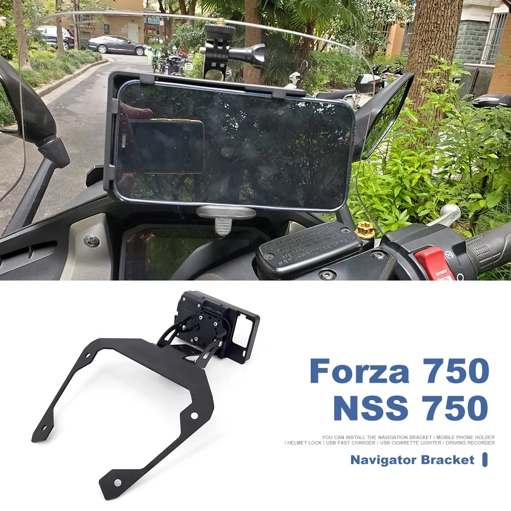 

Motorcycle Phone Holder Stand GPS Navigator Bracket Navigator Mount Bracket For Honda Forza 750 NSS 750 Forza750 NSS750