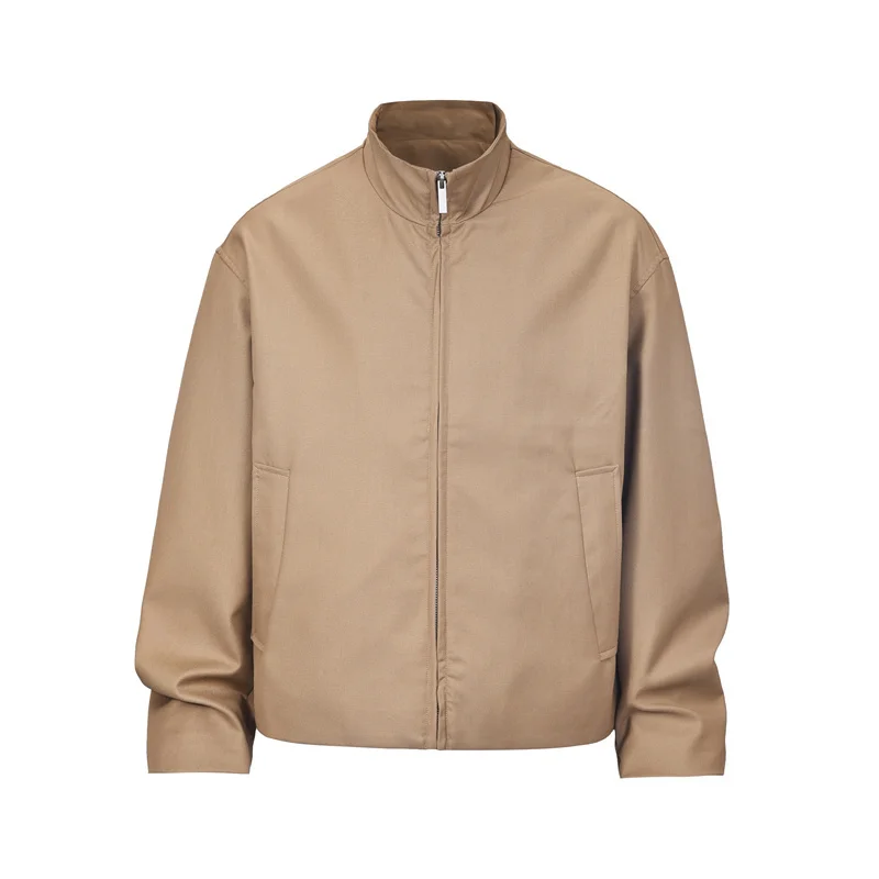 

Solid Color Zipper Suit Jacket Men Women High Quality Versatile Jacket