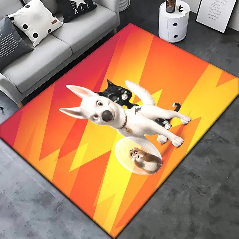 

Bolt Movie Cartoon Carpet Rug for Living Room Bedroom Decoration Picnic Camp Kitchen Carpet Crawling Carpet Decoration