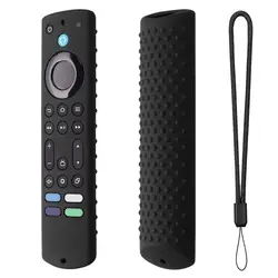 Dla 2023 nowych Amazon TV Stick 4k Max pilot zdalnego sterowania silikonowa odporna na wstrząsy wymienne etui odporna na wstrząsy powłoka ze smyczą