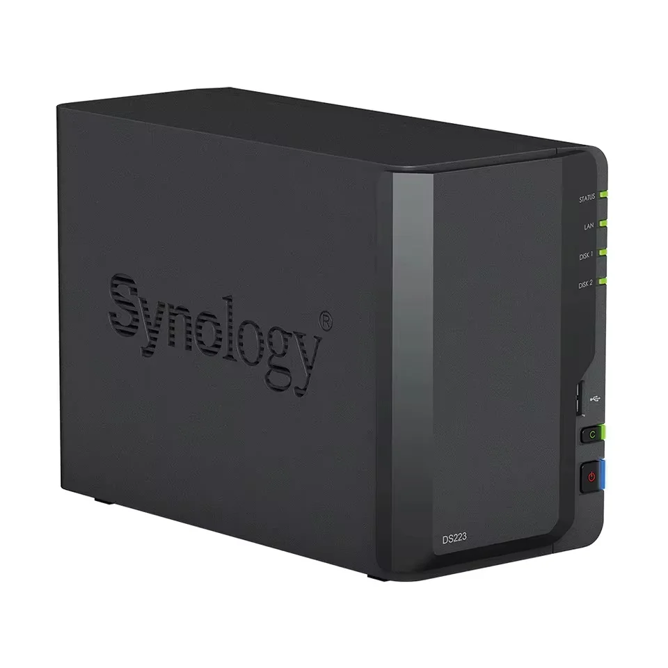 DS223 2-Bay Diskstation NAS Synology (Realtek RTD1619B Quad-Core 2GB Ram 1xRJ-45 1GbE LAN Port) NAS Network Storage (Diskless)