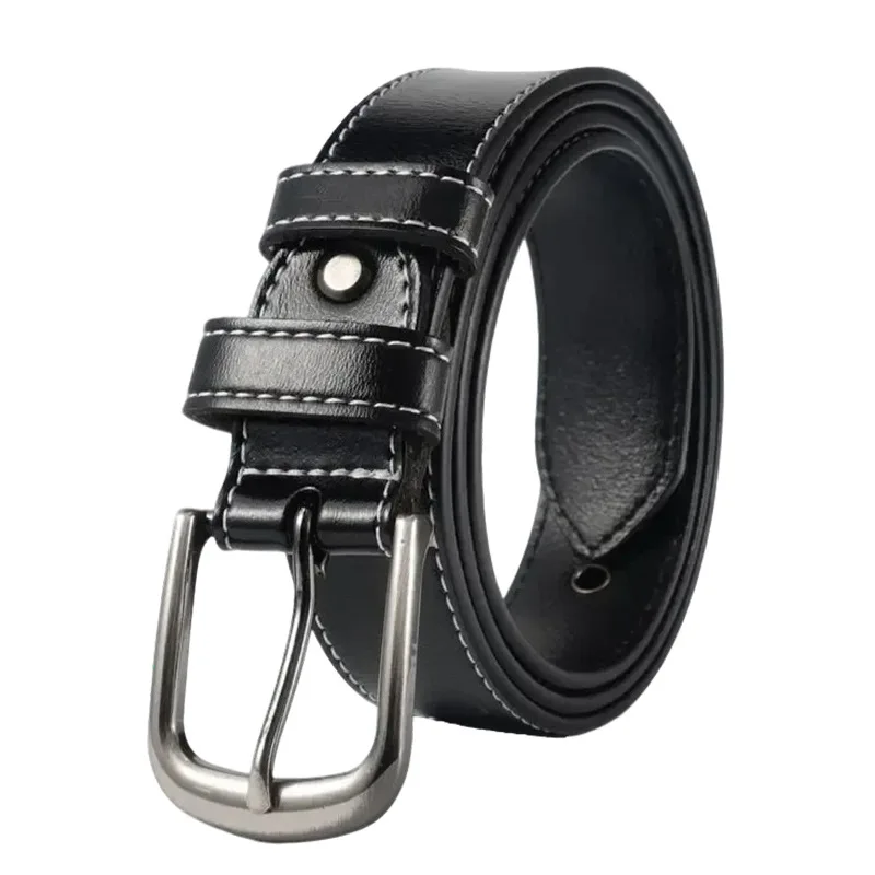 Женский ремень из натуральной кожи, винтажный модный джинсовый ремень, высококачественный ремень с пряжкой