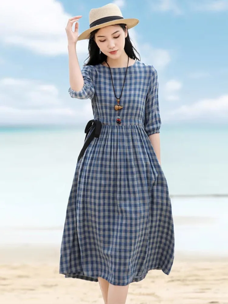 Cotton Gingham Dr W… - image