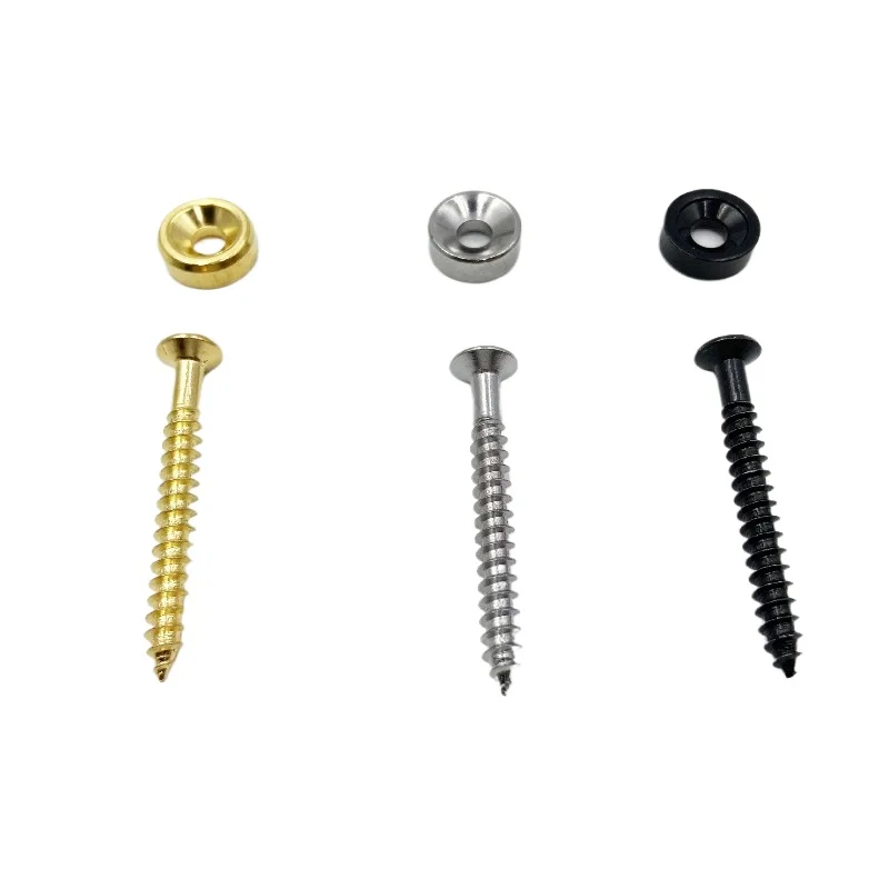 4Pcs Electric Guitar Neck Mounting Ferrules/bushings and Screws Guitar Accesories