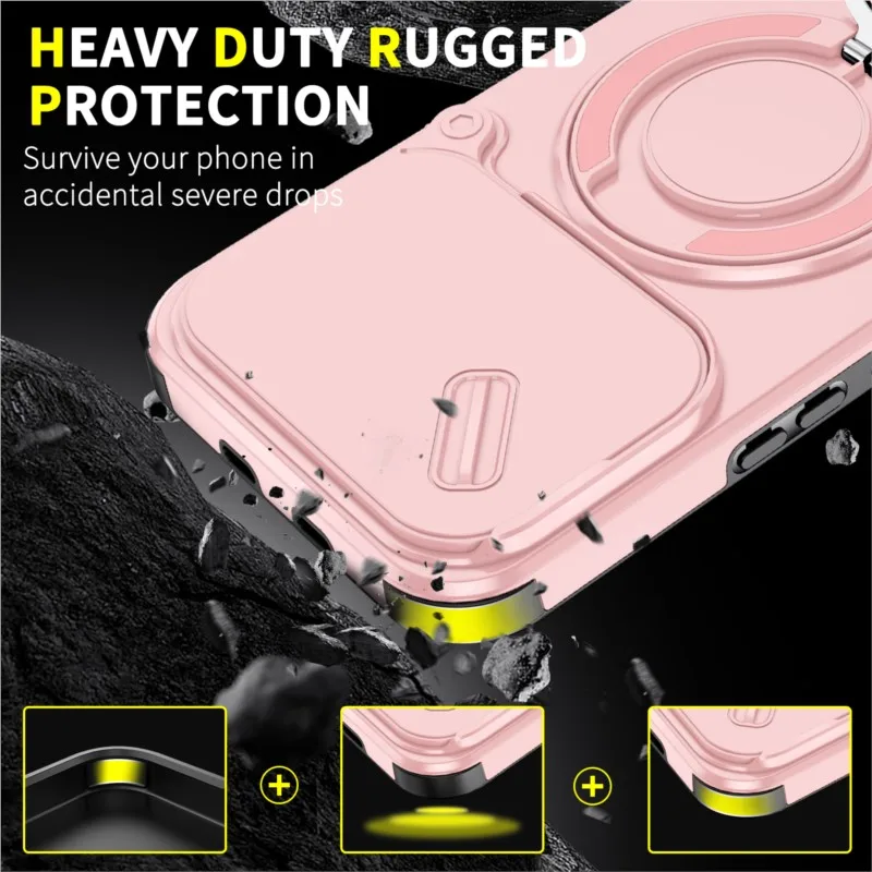 Armor Funda For INFINIX NOTE 60 PRO Magnetic Ring Bracket Case For INFINIX NOTE40PRO+ 50 note50PRO+ Slide Lens Protect Cover