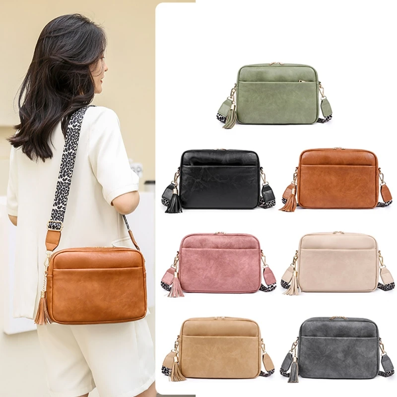 

Женская сумка через плечо из ПУ кожи, с леопардовым принтом