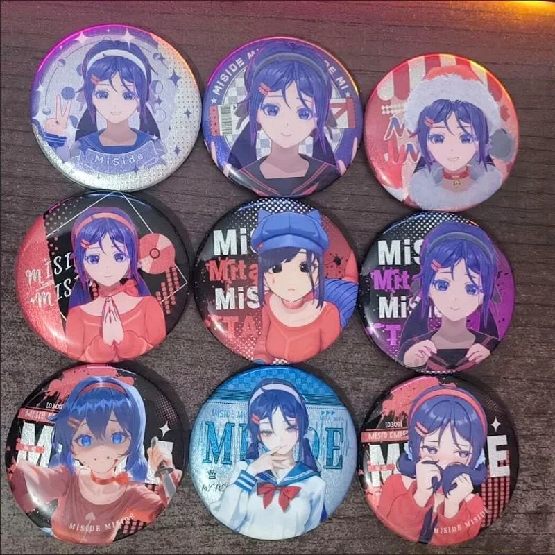 Juego de Anime Miside, nuevo insignia de exposición intermitente doble periférico, juguete para niños, regalo de cumpleaños y vacaciones, mochila, decoración para parejas