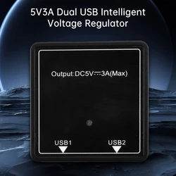 5V 3A Solar Panel Power Bank Dual USB Charge Voltage Controller Regulator Charger 5-30V Maximum Output Current 2000mA 3000mA