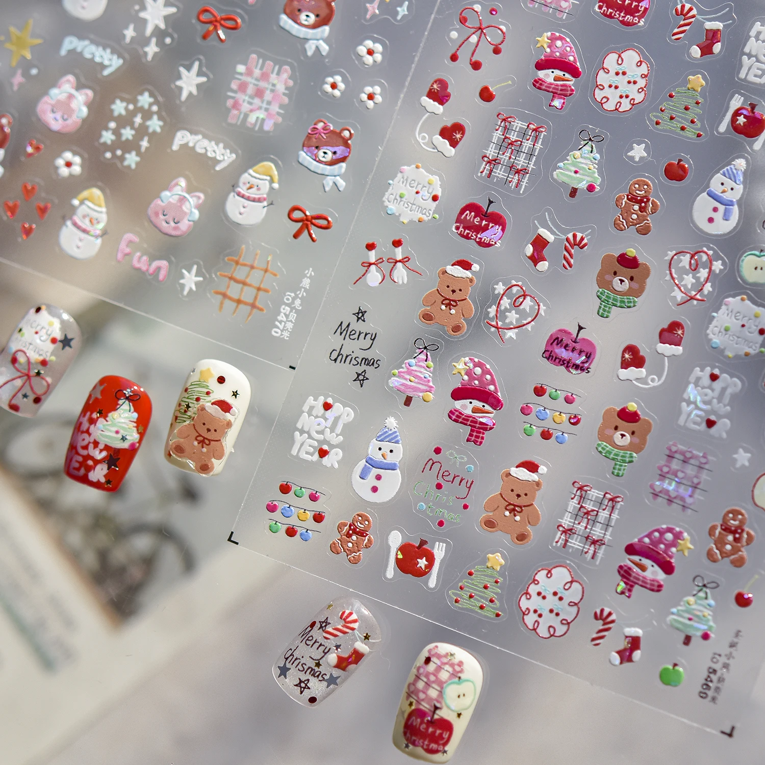 1 個ヴィンテージレトロ冬ネイルステッカーシンプルな松 & - Nail Art Xmas Simple のレビューと価格