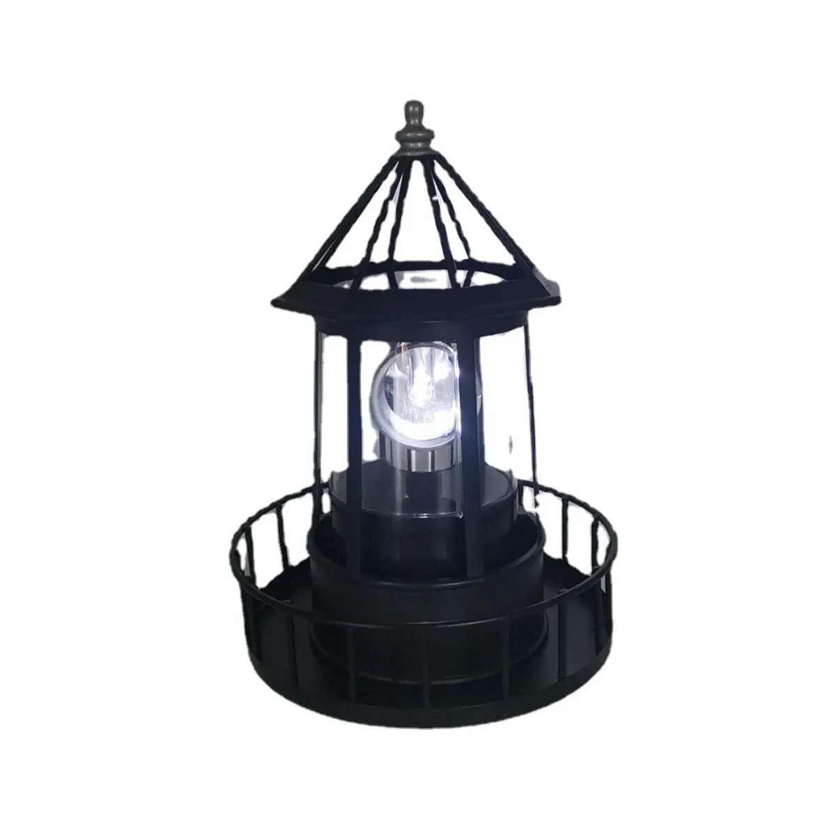 Luz LED grande de resina Solar, faro giratorio grande, torre, luz de paisaje para patio al aire libre