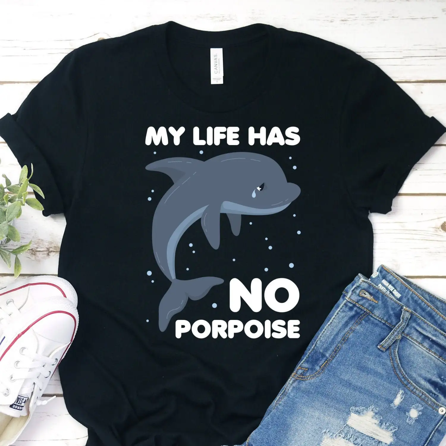 My Life Has No Porpoise Shirt, Dolphin Shirt, Dolphin Lover, Porpoise Shirt, Cute Dolphin Tee, Animal Puns