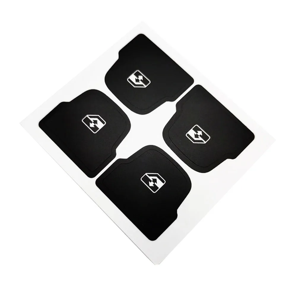 for Corvette C7 Window Control Button Repair Decal Sticker Black Overlay with White Lettering for Interior Fitment