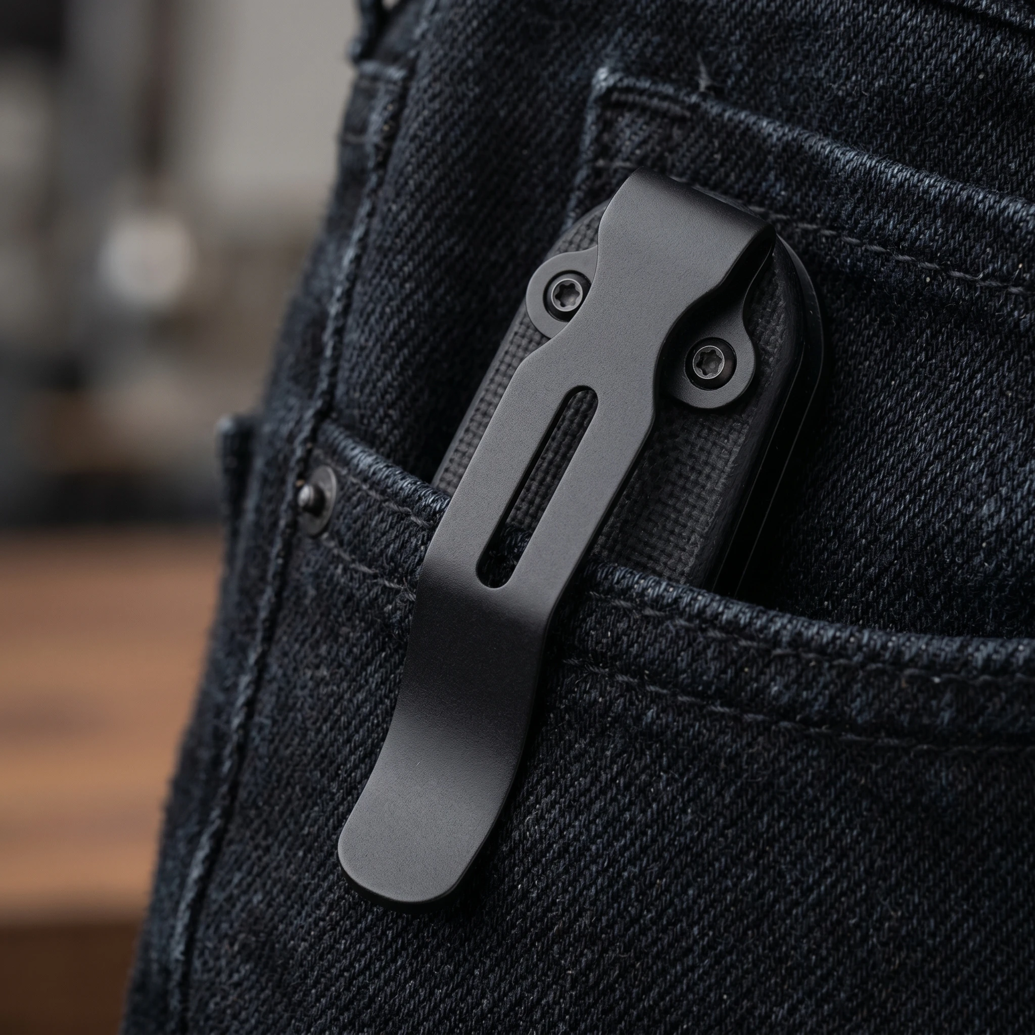 535 Titanium Alloy Folding Knife Belt Clip Suitable for DIY Modification of Folding Knives and Attachment To Personal Equipment