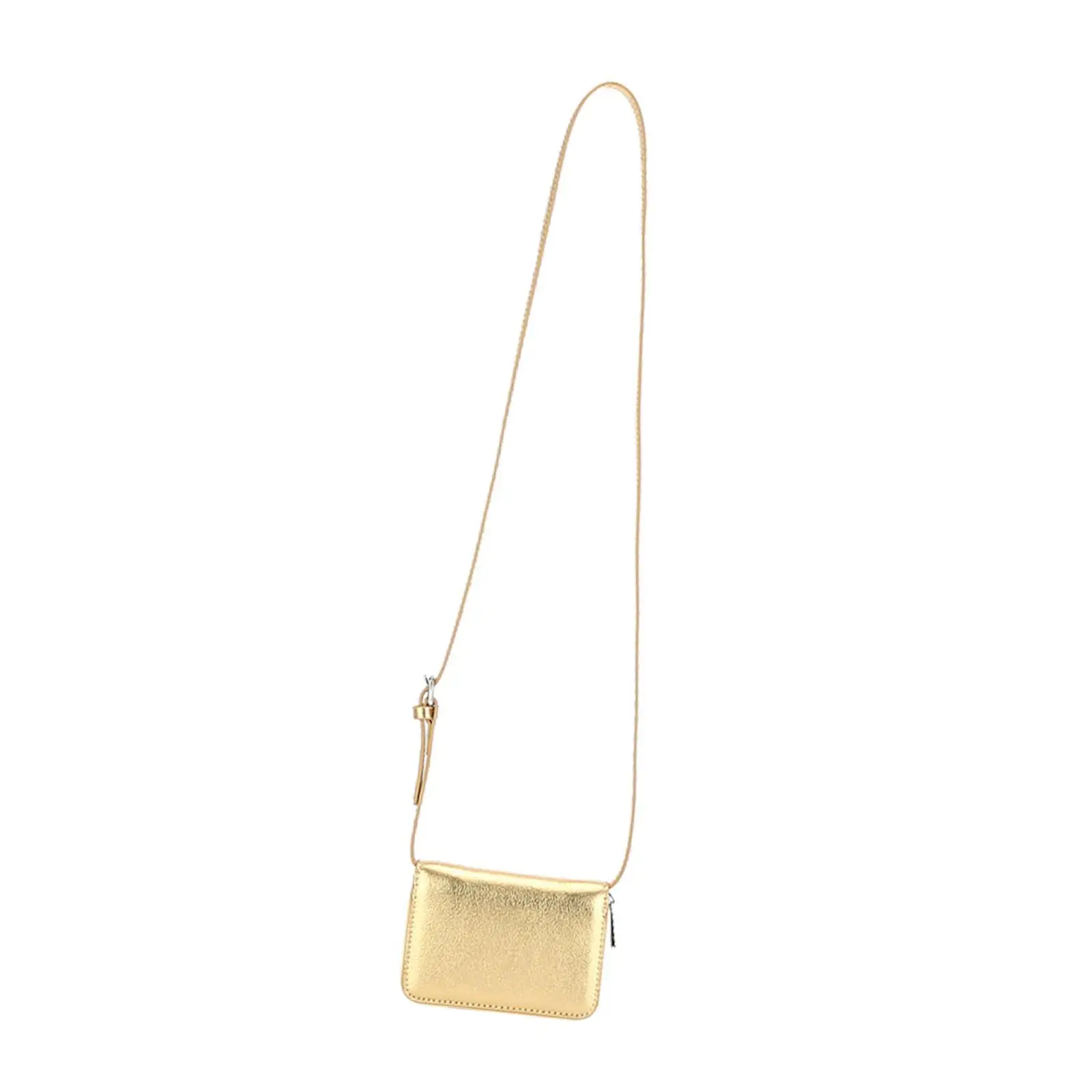 Card Wallet for Women Zipper Closure Card Holder Casual PU Leather Waist Bag
