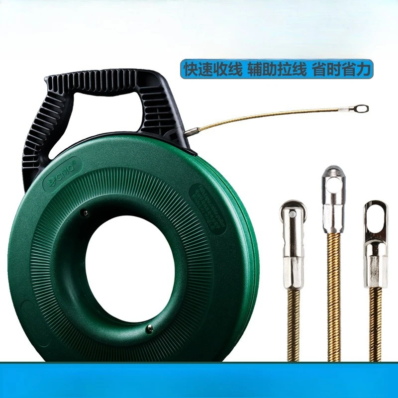 Steel wire lead device, concealed wire threading pipe, wall wire dedicated threading device, cable stringing device