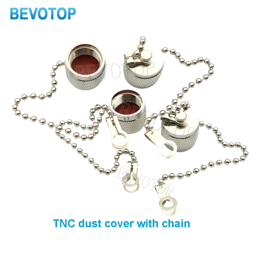 5PCS TNC Connector Dust Cap With Chain TNC Connector Metal Protective Cover