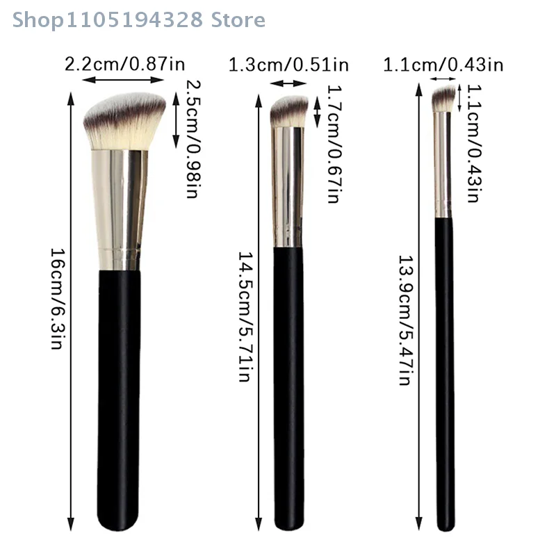 [MP] قطعة واحدة من فرش المكياج الاحترافية للنساء السود، بودرة خافي عيوب البشرة وأحمر الخدود وكريم الأساس السائل وأدوات مكياج الوجه