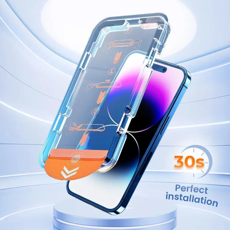 1-3 قطعة واقي شاشة سهل التركيب خالي من الغبار لهاتف iPhone 17 Pro Max 17Air 17Pro 16Promax HD أفلام الزجاج المقسى الوضوح