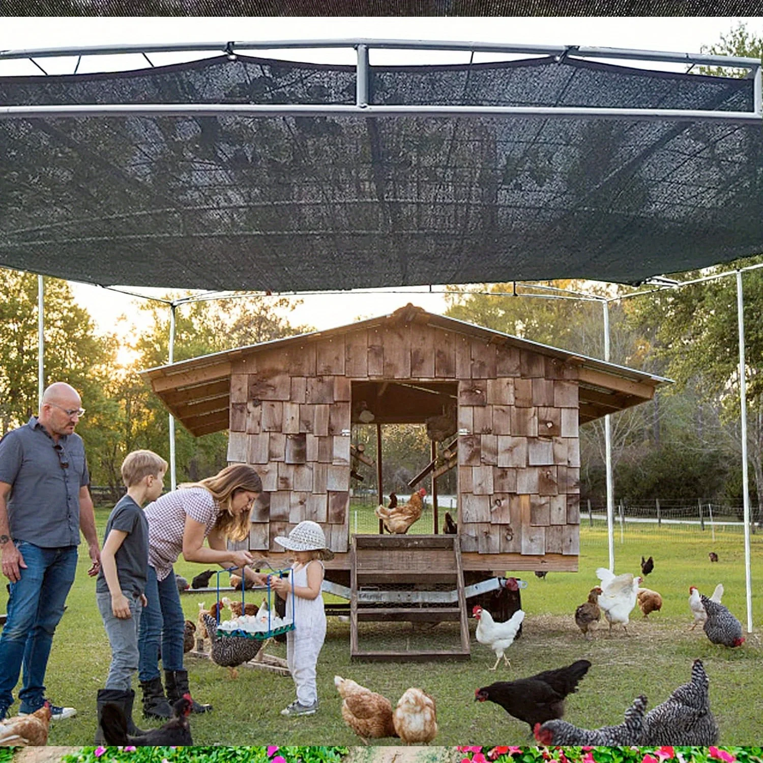 

【Combination of Terrace Shading Net and Privacy Fence Screen】Copper Buttons Are Reinforced for Easy Hanging The High-Density Po