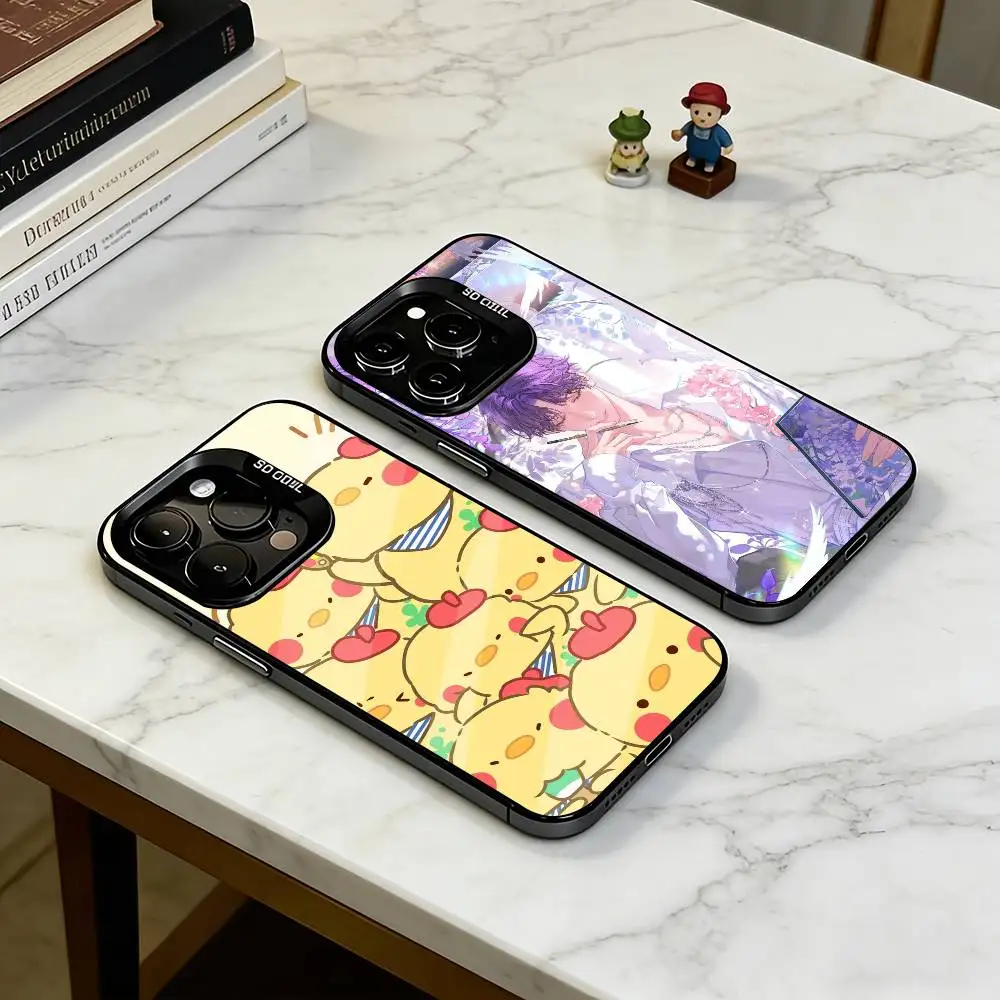 

R-Rafayel Artist Painter Graphic Phone Case For iPhone 17,16,15,14,13,12,11 Plus,Pro Max,XS,Colored Silver Plated Inside Cover
