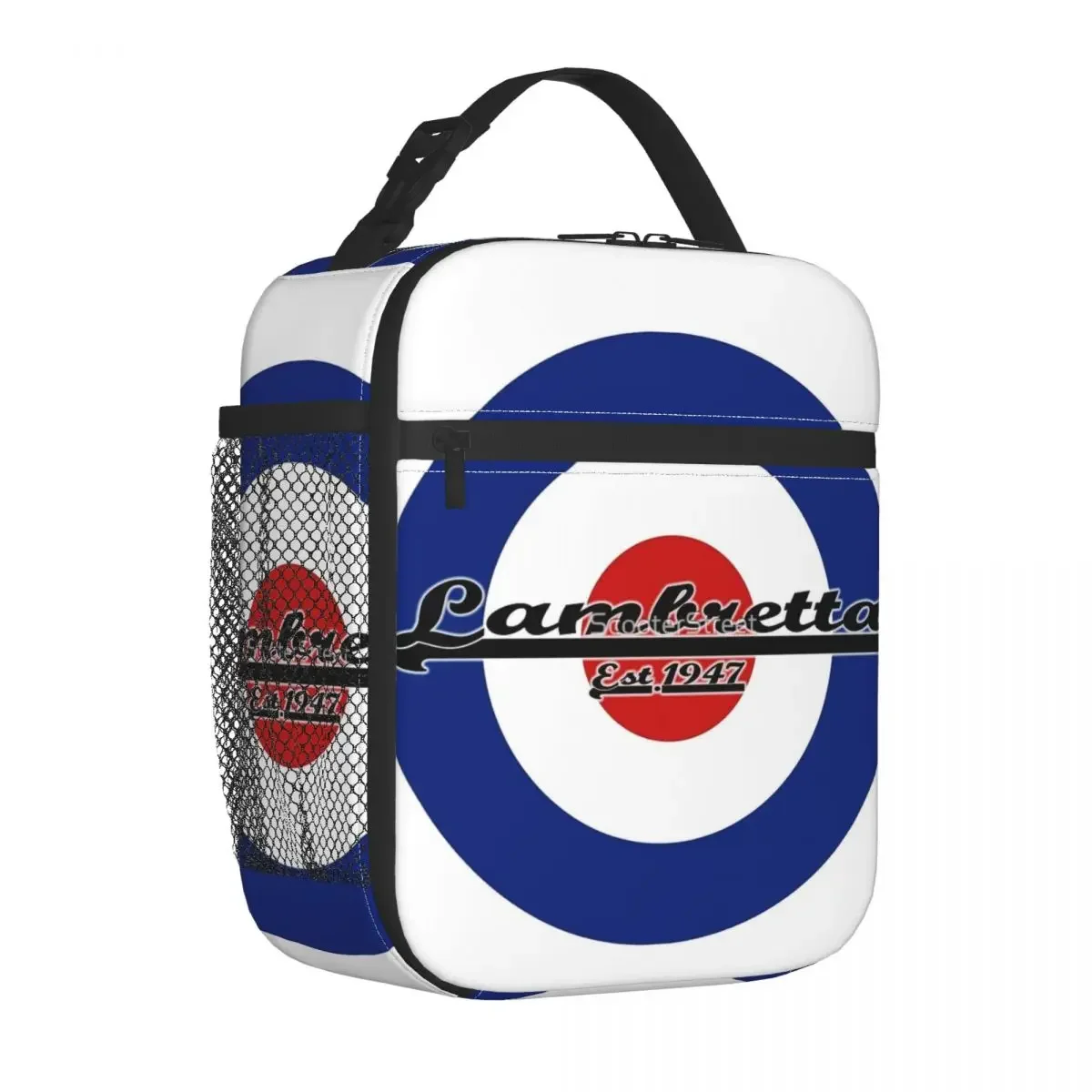 Team Lambretta MOD Target Insulated Lunch Bag Trendy Oxford Cloth School Customizable