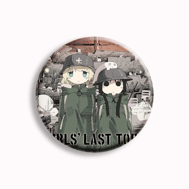 Anime Meisjes Laatste Tour Knoop Pin Cartoon Shoujo Shuumatsu Ryokou Brooch Yuuri Chito Badge Tas Jas Accessoires Fans Verzamelen Cadeau