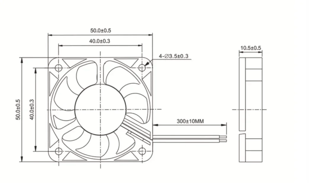 50x50x10mm dual ball high air volume ultra-thin 5V router power amplifier set-top box optical cat USB cooling fan