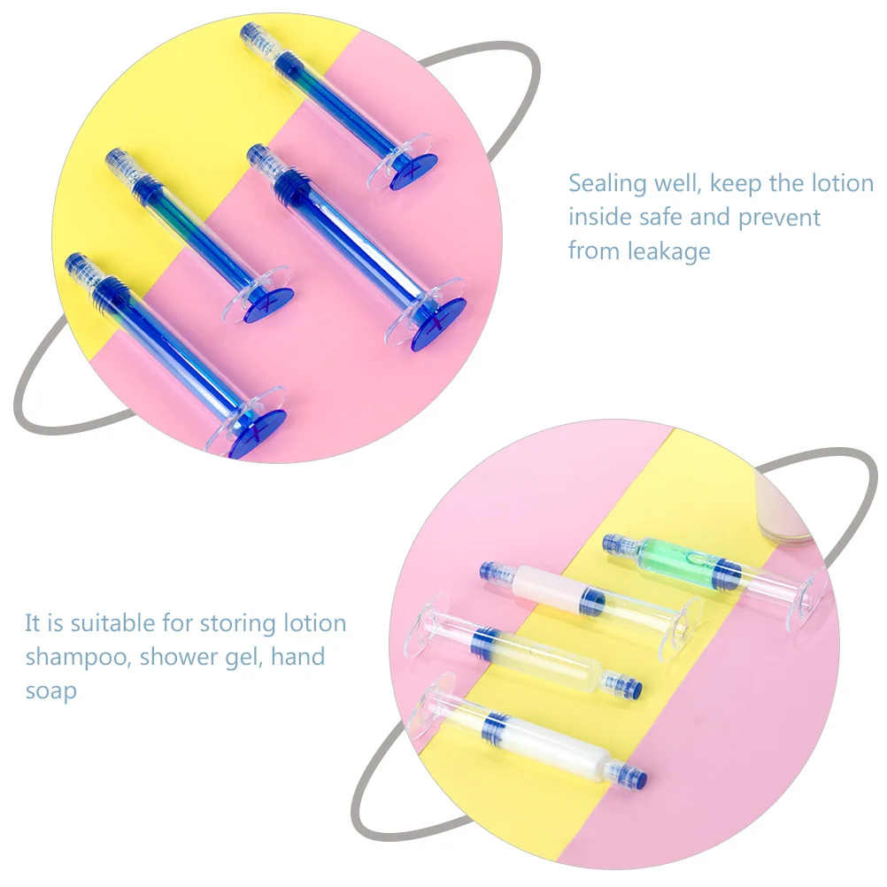 1 مجموعة المحمولة فراغ غسول حقنة زجاجة خفيفة الوزن دائم السفر مستحضرات التجميل الفرعية الحاويات إعادة الملء غسول شامبو استحمام #3