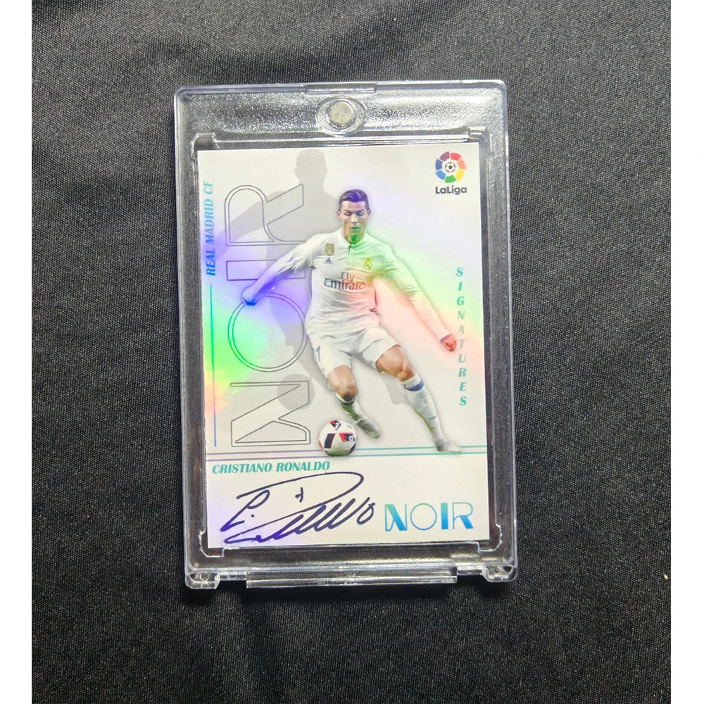 PANINI Haaland Messi Cristiano Ronaldo Milan DIY homemade Rainbow flash signature collectible card Birthday present for boys