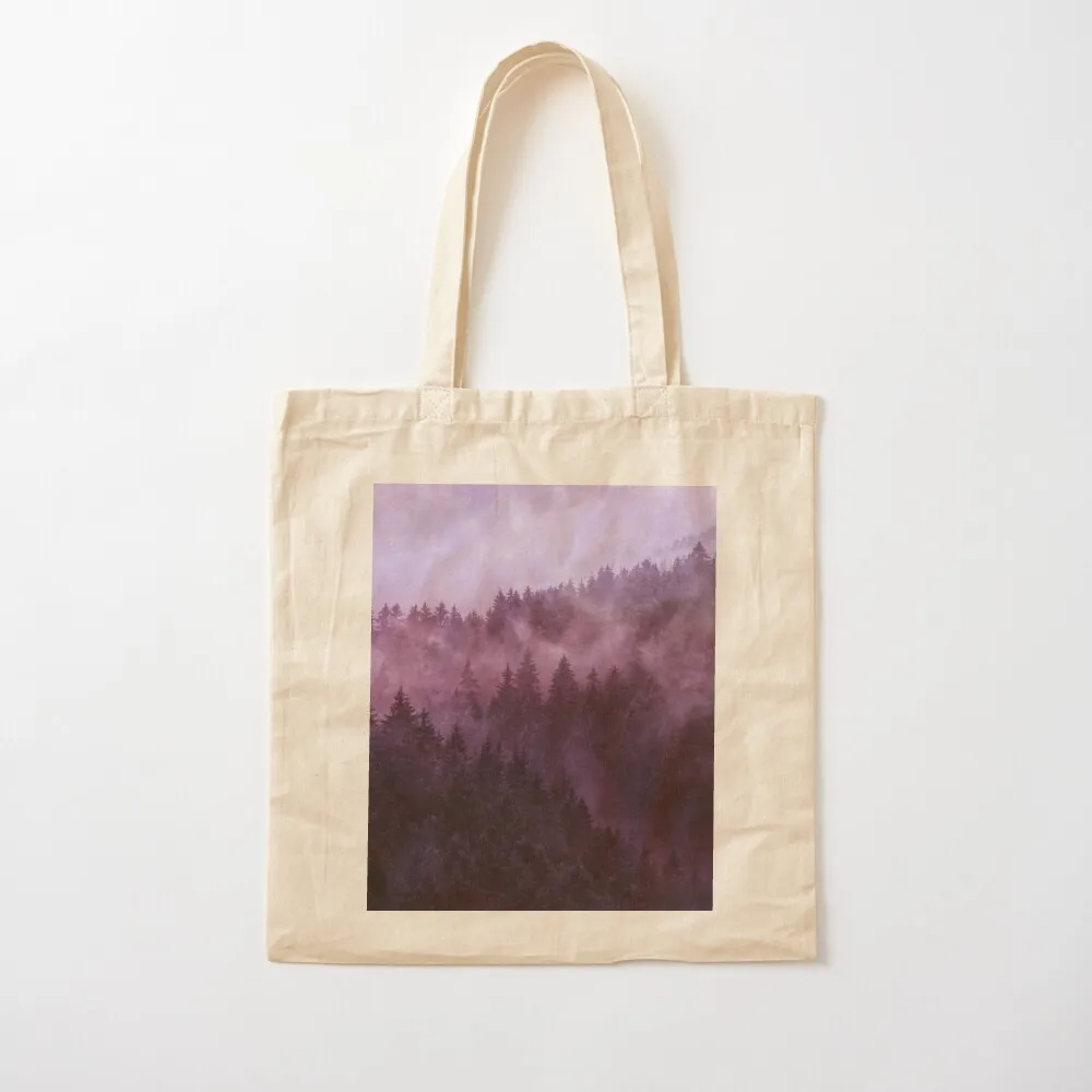 

Excuse Me, I'm Lost // Laid Back In A Romantasy Moody Wilderness Dream Forest With Cascadia Trees Covered In Magic Fog Tote Bag