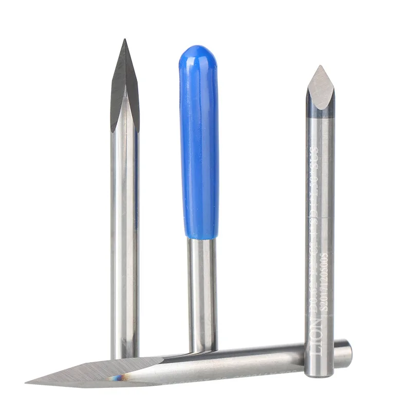 Imagem -04 - Fresadora Borda Pirâmide Gravura Bit mm Shank 20 30 40 45 60 90 Graus Cnc Router Bit Ferramenta de Fresagem de Madeira 10 Pcs