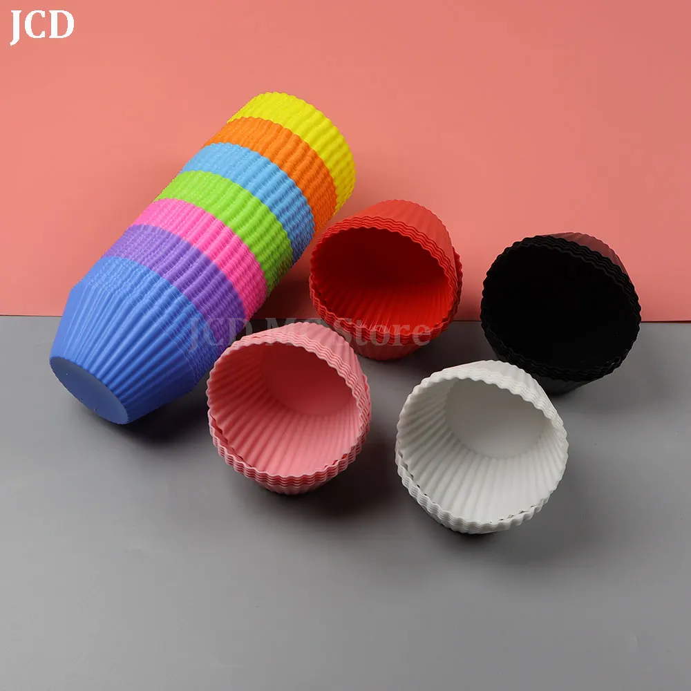 

5PCS Silicone Cake Mold Round Muffin Cupcake Baking Molds Reusable DIY Cake Decorating Tools Wedding Birthday Party Decorations