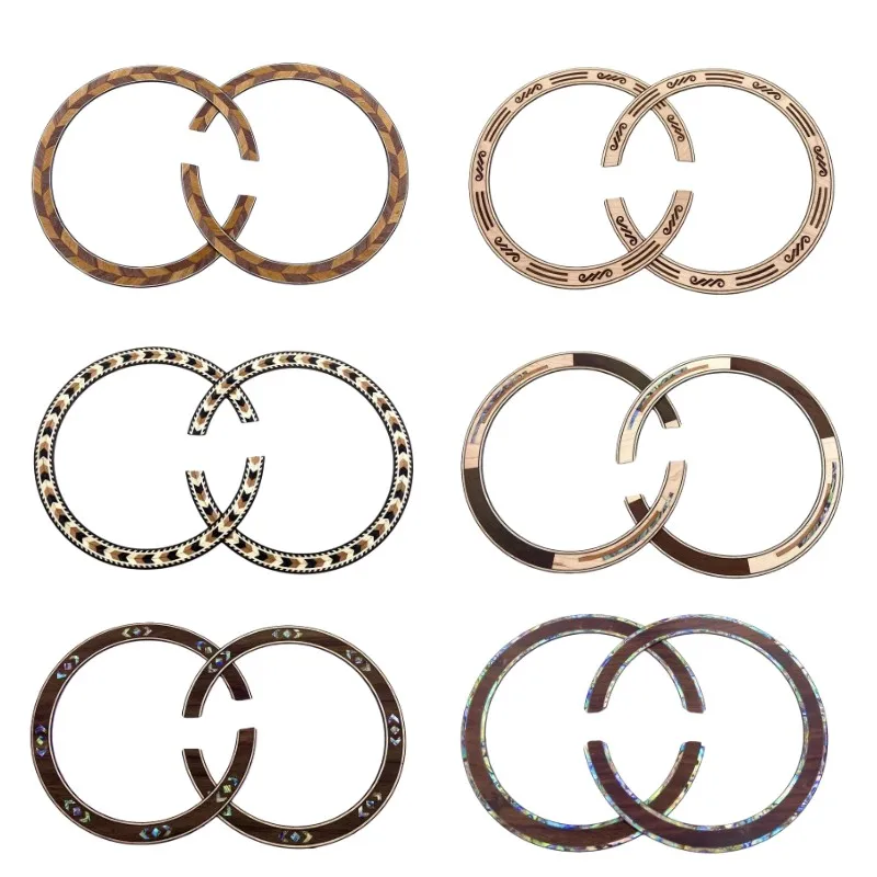 Professional 5pcs Classic best Guitar Rosette Wooden/shell Circle Sound Hole Inlay Decal，Acoustic Guitars parts