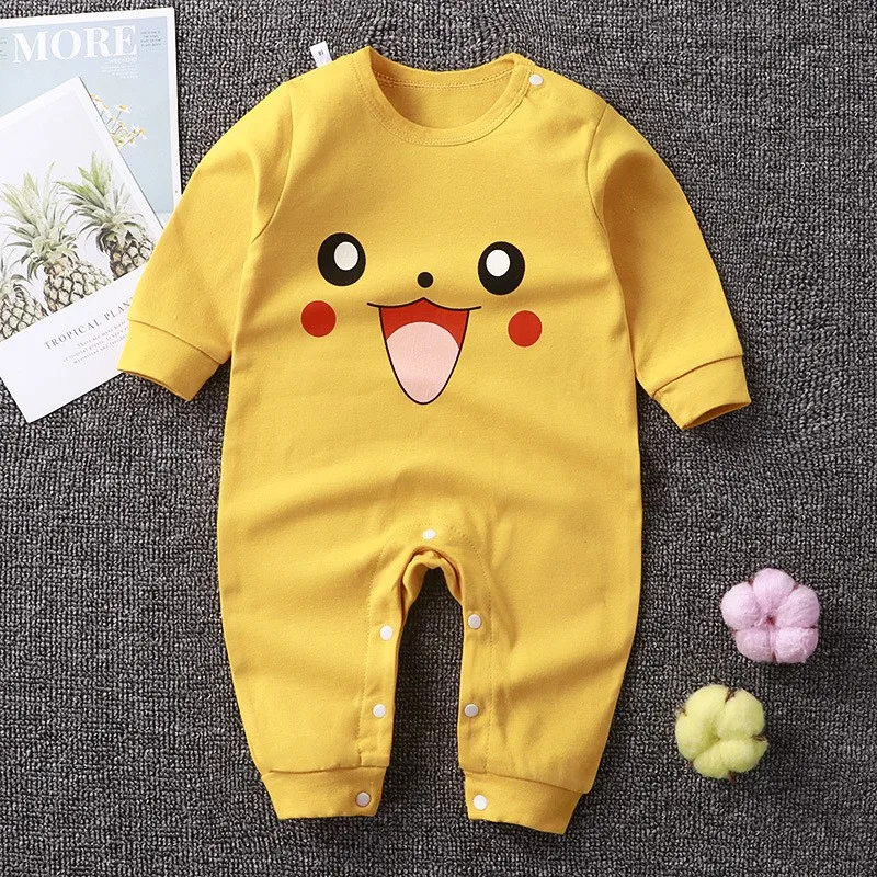 0-2 Age Baby Clothes Cartoon Long Sleeve Climbing Clothes Spring Autumn Newborn Underwear Jumpsuit Infantil Bodysuits Pajamas