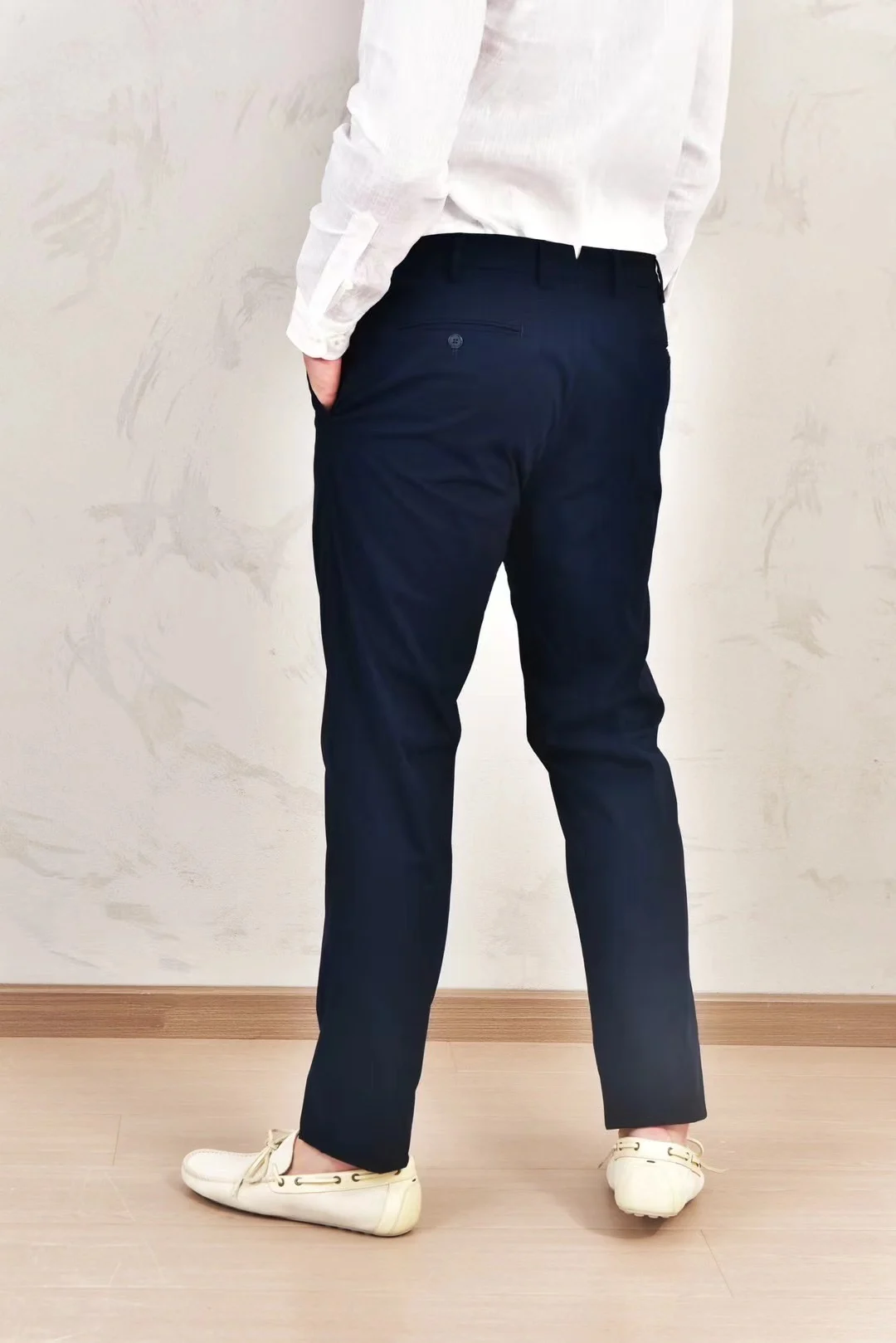 L*P Men's Pants Slim-fit Cotton Trousers Business Casual Pants Four Seasons